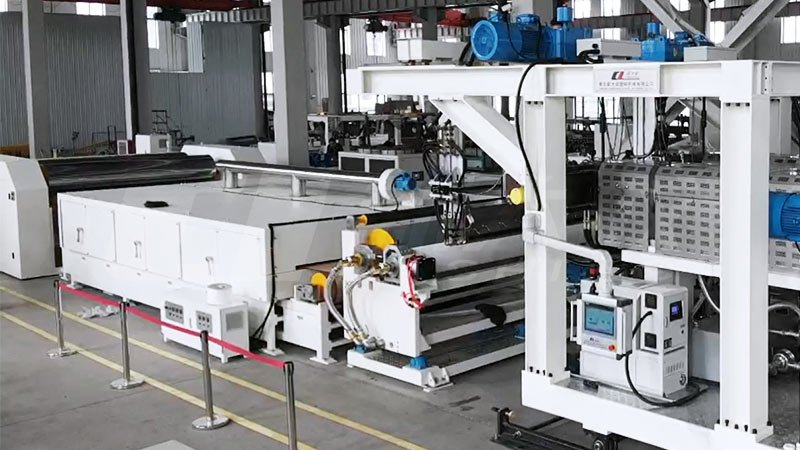 The intelligent control system of the photovoltaic film production line has enhanced production stability and efficiency.
