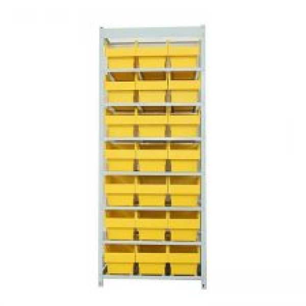 Steel Shelving With Shelfull Bins