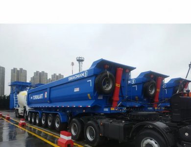 China 30cbm 45cbm 3 Axles 4 Axles U-Shape Dump Truck Trailers