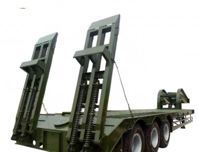 China 3 Axle 4 Axle Lowbed Truck Semi Trailer with Detachable Gooseneck