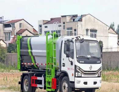 Faw Bucket Lift Garbage Truck 4*2 9m3 Bucket Lift Garbage Truck For Sale