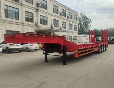 4axles 100t low bed trailer for sale 
