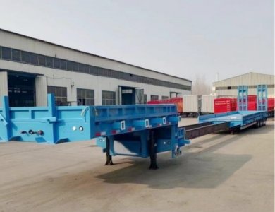 KAILAI 4 Axles Extendable Lowbed Trailer for Sale