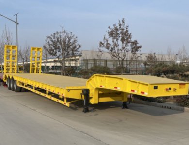 KAILAI 3 Axles 60t Lowbed Trailer Excavator Lowboy