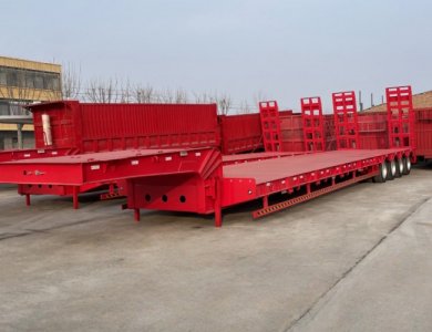 KAILAI 4 Axles 80t Lowbed Trailer for Sale
