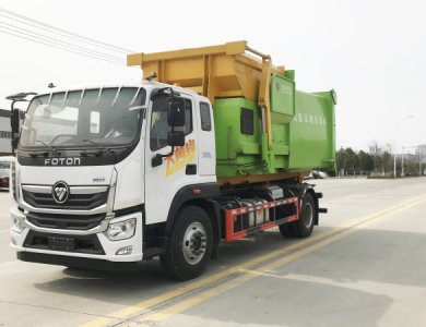 FOTON 4x2 240 HP 16-ton Hydraulic Hook Lift Recycling Garbage Truck with 18 m³ Bin for Sale