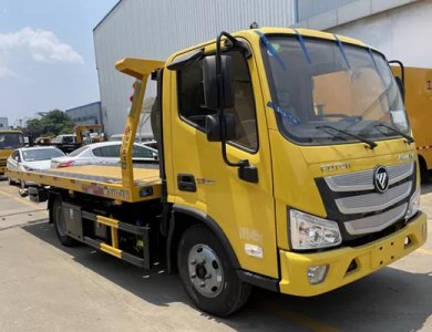 FOTON Aumark 4x2 154 HP 8-ton Low-Angle Full-Ground Car Carrier Flatbed Recovery Tow Truck for Sale