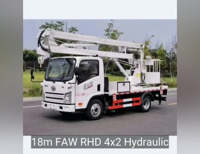 FAW 4×2 90 km/h Euro-II 120 HP Manual 5-Speed 2 t/2.7 t Axles 200 kg Payload 14 m Hydraulic Lift RHD High-Altitude Operation Truck for Sale