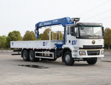 SHACMAN SAGMOTO E3 6x4 Flatbed Truck Mounted Crane