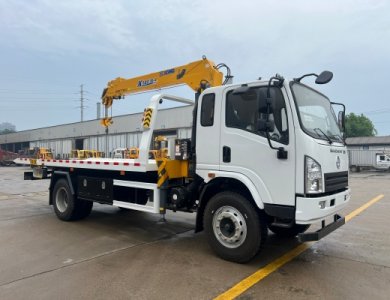 SHACMAN SAGMOTO X9 4x2 Flatbed Cargo Truck Mounted Crane