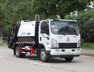 SHACMAN SAGMOTO X9 4x2 Garbage Compactor Truck with Pneumatic Cover
