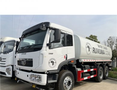 FAW 6×4 90 km/h Euro-III 290 HP Manual 9-Speed 6.5 t/10 t Axles 20 t Payload 20 m³ RHD Water Tanker Transport Truck for Malawi for Sale