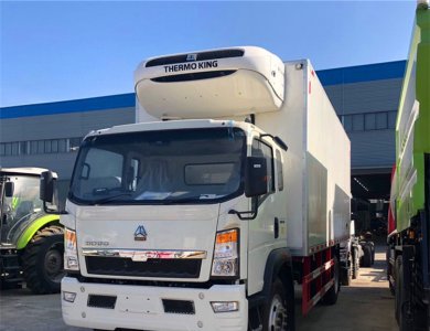 SINOTRUK HOWO 4×2 95 km/h Euro-V 210 HP Manual 6-Speed 6.5 t/11.5 t Axles 10-15 t Payload 18 m³ -15 °C Freezer Van Truck for Meat & Fish for Sale