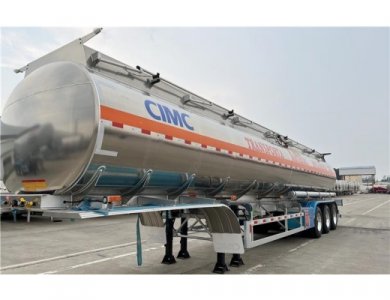 CIMC 3 Axles 38000L Aluminum Liquid Oil Tank Trailer for Sale
