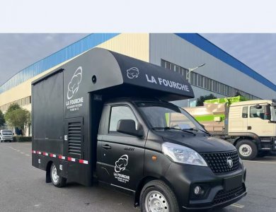 FOTON 4x2 87HP Gasoline Powered Mini Street Food Truck for Selling Coffee Burgers Fries Ice Cream BBQ for Sale