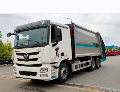 Kailai Foton Auman 6x4 336HP Euro II-IV 22cbm Compactor Garbage Truck with Automatic Compress System for Sale