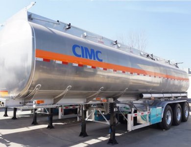 Hot sale CIMC 3 Axles 45000L Diesel Tanker Aluminum Semi Trailer
