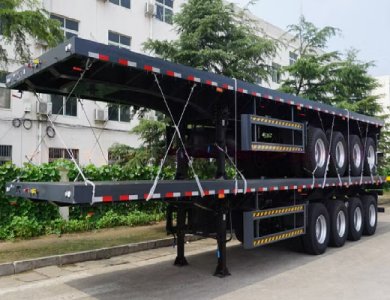 Heavy Duty 4 Axles 40ft Container Flatbed Truck Trailer for Sale