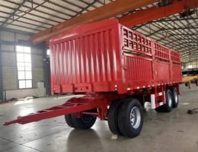 Heavy Duty 3 Axles 40T Sidewall Fence Drawbar Trailer for Sale