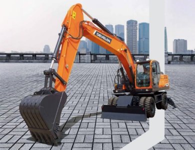 DEVELON New DOOSAN DX210W-7B 0.86CBM 20.1t Wheeled Excavator for Sale