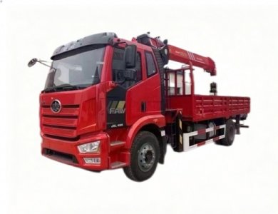 FAW Mounted Crane Truck 4x2 8TON Folding Straight Arm for Sale