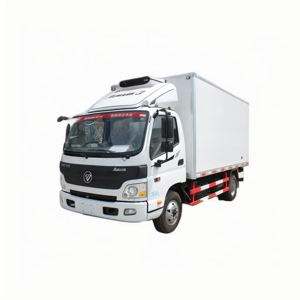 Foton 130 HP 4×2 2-Ton Carrier Cooler Refrigerator Truck for Meat & Fish Transport for Sale