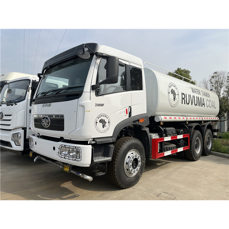 FAW 6×4 90 km/h Euro-III 290 HP Manual 9-Speed 6.5 t/10 t Axles 20 t Payload 20 m³ RHD Water Tanker Transport Truck for Malawi for Sale