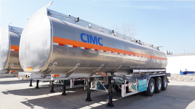 Hot sale CIMC 3 Axles 45000L Diesel Tanker Aluminum Semi Trailer
