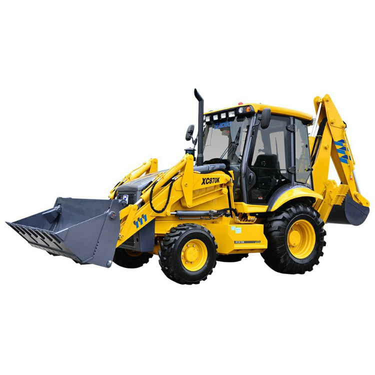XC870K 3.5 Ton Backhoe Loader - Dual Function Earthmoving Machine with Quick-Change Attachments                                                                                                                                                                