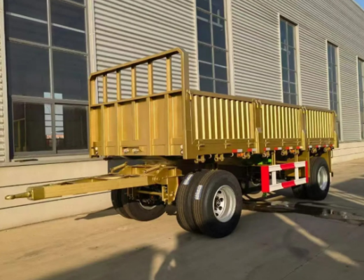 Factory Price New 2 Axles 20ft Sidewall Drawbar Trailer