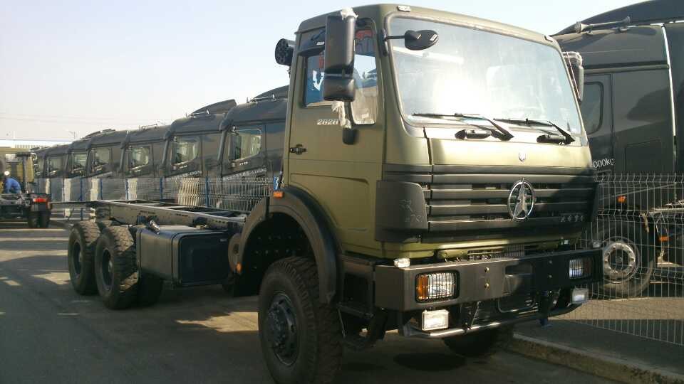 Beiben NG80 6x6 Off-road Truck Chassis, 2626/2629 290HP, Heavy Duty All-wheel Drive for Mining & Logistics