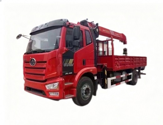 FAW Mounted Crane Truck 4x2 8TON Folding Straight Arm for Sale