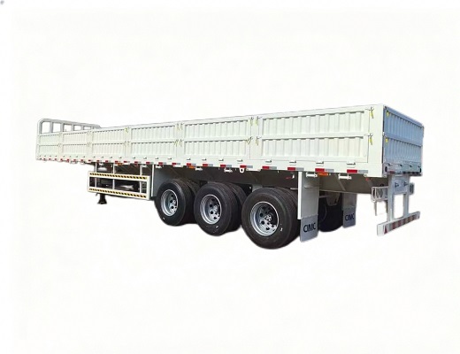 Flatbed Container Semi Trailer 3 Axle with Side Wall 60Ton for Sale
