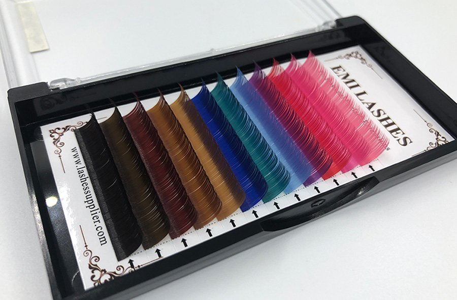 Color eyelash extensions