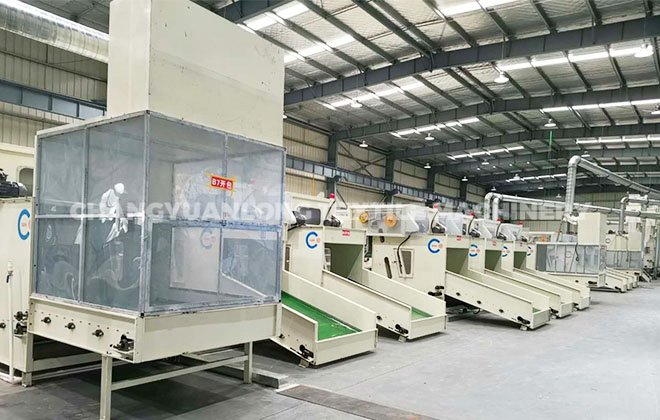 Imitation silk cotton/wadding making machine