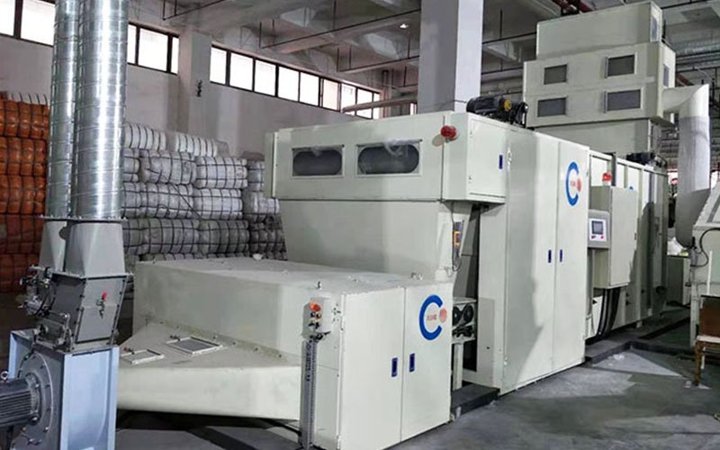 Non-glue cotton/wadding making machine