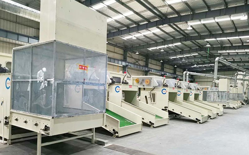 Imitation silk cotton/wadding making machine