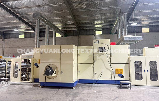 Nonwoven oven machine by gas heating