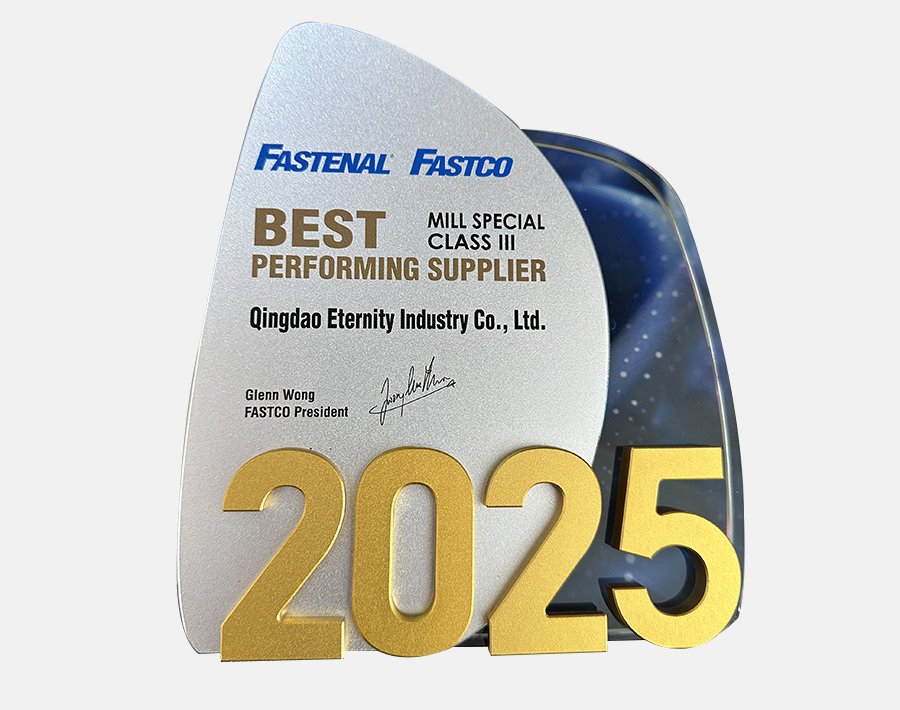 Qingdao Eternity Industrial Awarded 2025 Best Supplier by Fastco (Shanghai) Trading Co., Ltd.