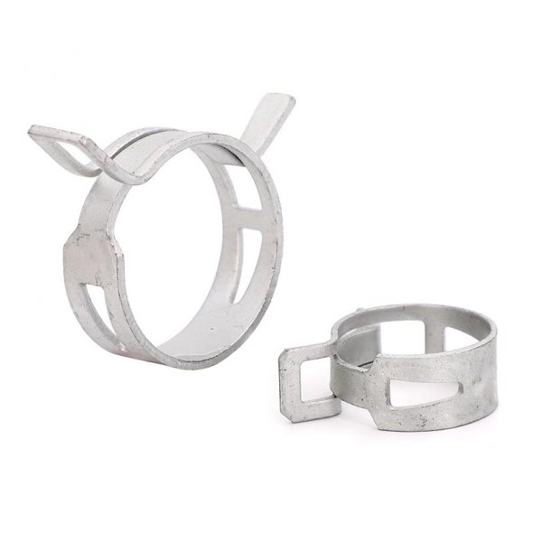 Dacromet plated spring hose clamp