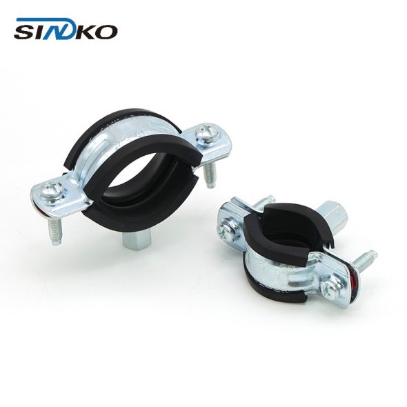 Heavy Duty EPDM Rubber Lined Pipe Clamp with Double Reinforcement Ribs