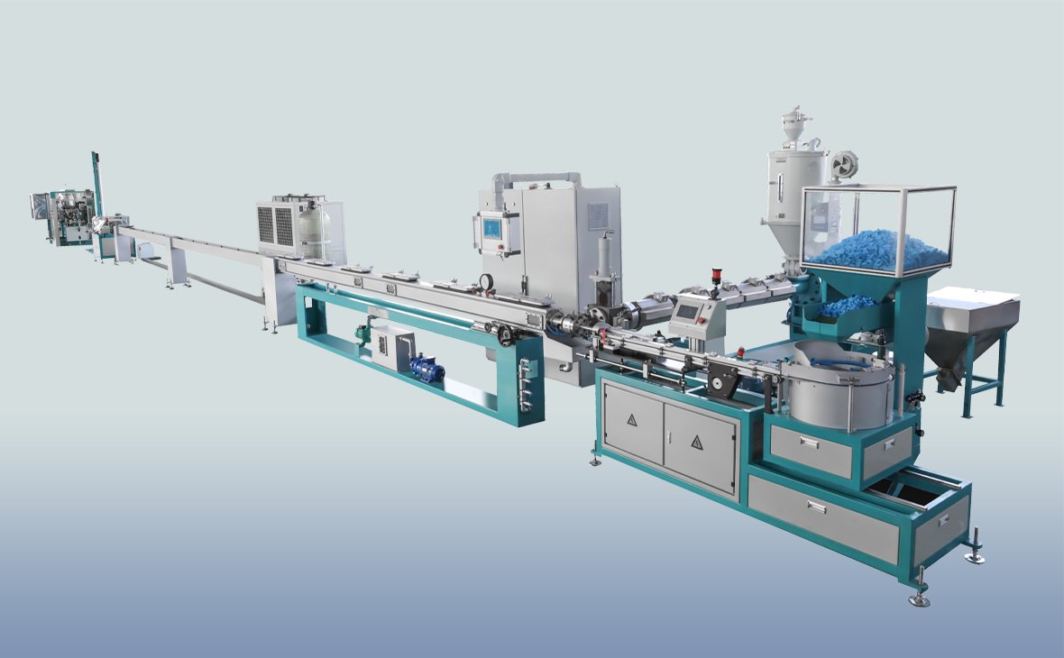 Cylindrical dripper irrigation pipe machine