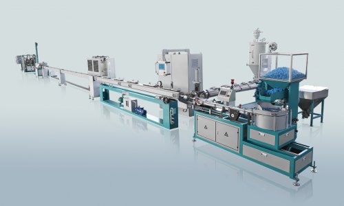 High speed internal round dripper pipe production line