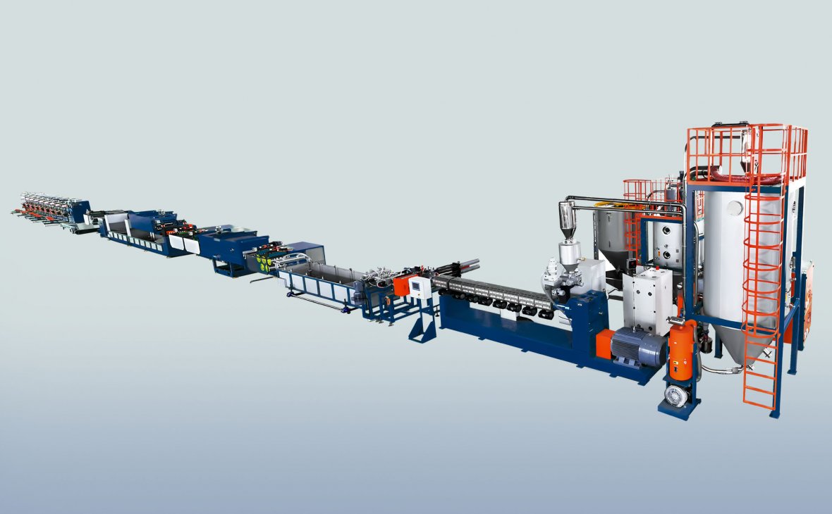 PET strapping band production line