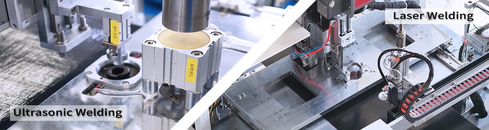 Optional laser welding or ultrasonic welding.