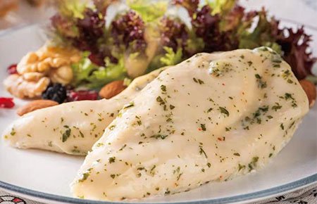 Frozen cooked poultry products